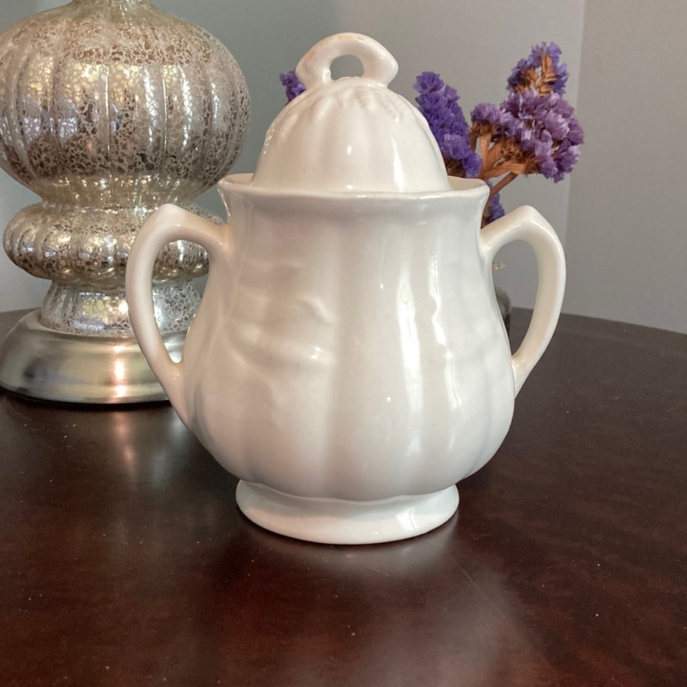 Vintage Wm Adams & Sons Micratex"Wheat" English Ironstone Sugar Bowl